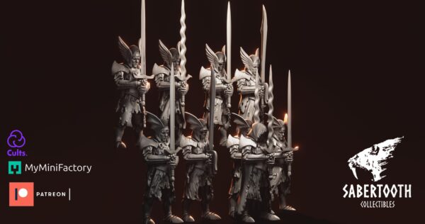 Bloodguard with Great Weapons x10 - Minifaktura - Druk 3D