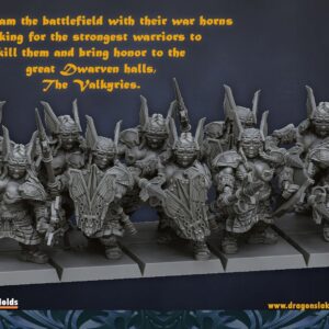 Dwarfs Valkyries x10 - DLM - Druk 3D - Minifaktura