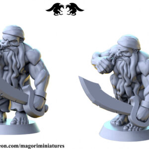 Dwarf Pirate 1#- Magori Miniatures - Druk 3D