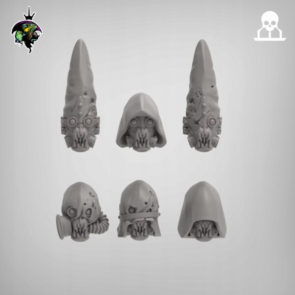 Corrupted Heretics Heads x6 Reptilian Overlords