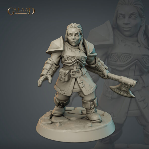 Female Dwarf with Handaxe