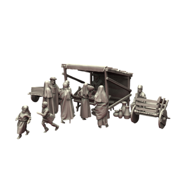 Market Scene with Villagers - Targowisko Zestaw
