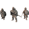 Vendel Era Warriors With Swords - x3