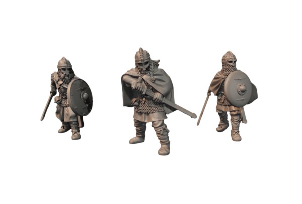 Vendel Era Warriors With Swords - x3