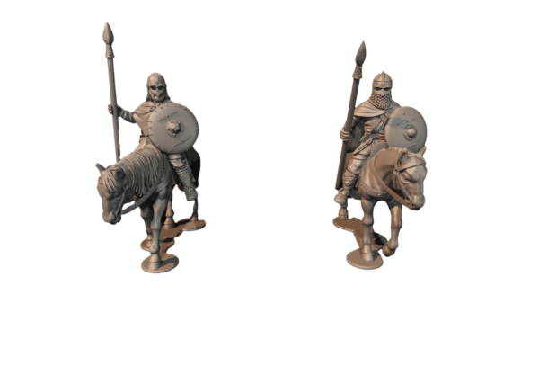 Mounted Vendel Era Armoured Warriors With Spears - x5