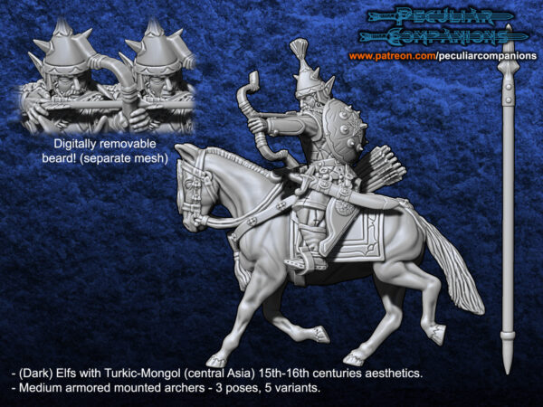 a6441e2868151ab0b553a077428baa5f.jpg Turko-Mongol Dark Elfs Medium Armored Mounted Archers - x5