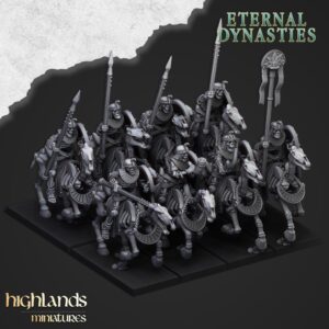 Ancient Skeletal Cavalry with Spears - x5