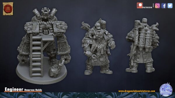 Engineer Diorama - DLM - Dwarven Holds - Druk 3D