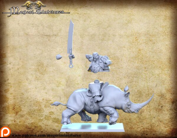 Ogre Ancient Rhino Rider - Magori Miniatures