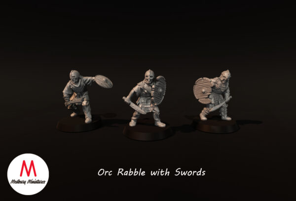 Orc Rabble with Sword and Shield - x5