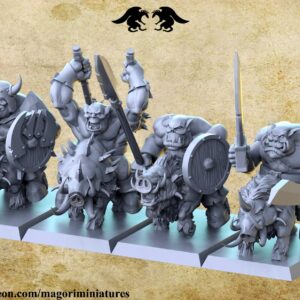 ae8b5dbe1b58857e3fcec43136a92f4e.jpg Orc Dire Boar Rider x4 Magori Miniatures