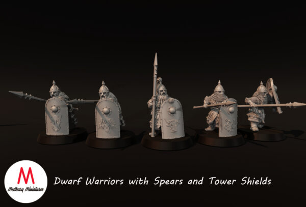 Dwarf Warriors with Spears - x1