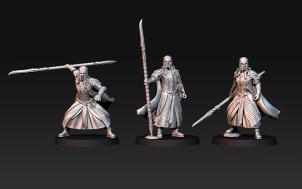 Armoured Wood Elves with Halberds - Leśne Elfy w Zbrojach z Halbardami - Davale Games
