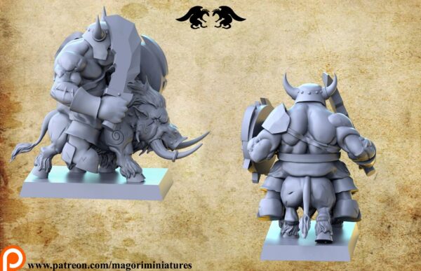 Orc Dire Boar Rider x4 Magori Miniatures