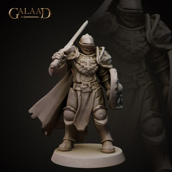 Knight Sword and Shield 2 - Modular Head