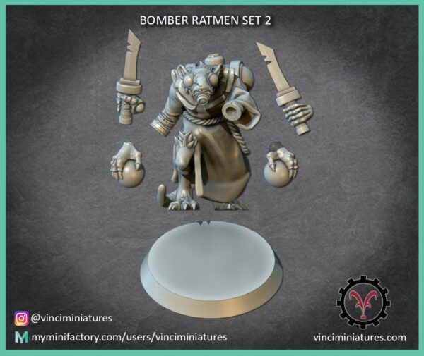 Bomber Ratmen Set 2 - Vinciminiatures - Druk 3D
