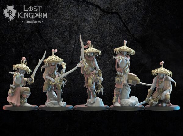 Dark Elves - Akkorokamui, Corsairs x5 - Druk 3D