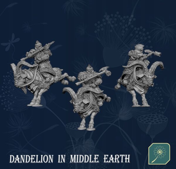 Dwarfs Ram Riders x1 - DIME - Minifaktura