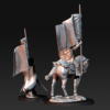 West Human Royal Guard With Banner On Foot - x1