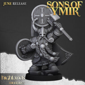 Dwarf Prince with Hammer and Shield - x1