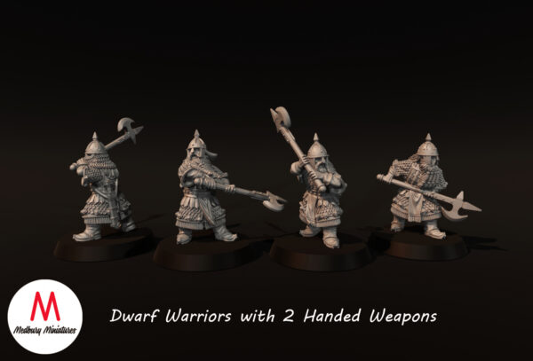 Dwarf Warriors with Axes - x4