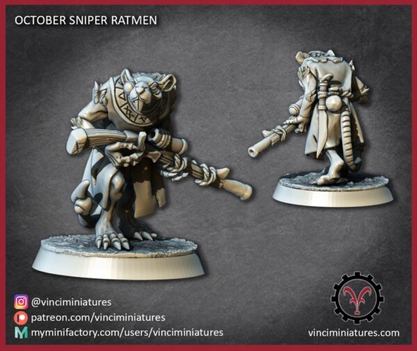 Shooter Ratmen #5 - Vinciminiatures - Druk 3D