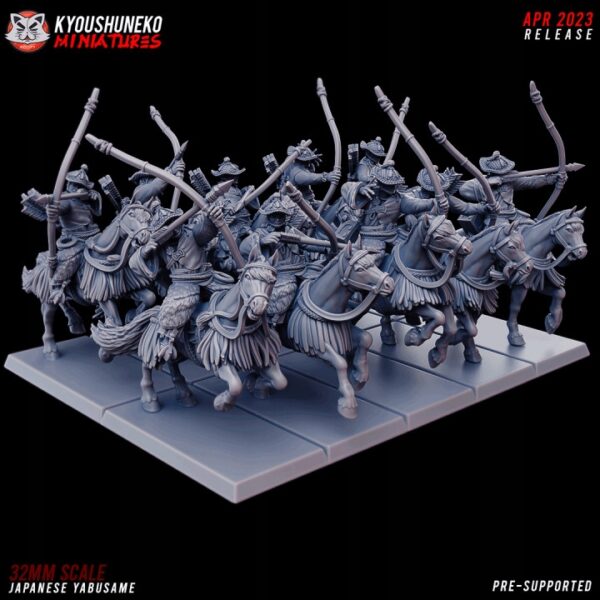 bfc3b7abcd32832ea24b2a85bf4031ab.jpg Japanese Yabusame 5 szt.- Kyoushuneko Miniatures