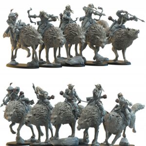 Steppe Riders On Direwolf - Lost Kingdom -Druk 3D