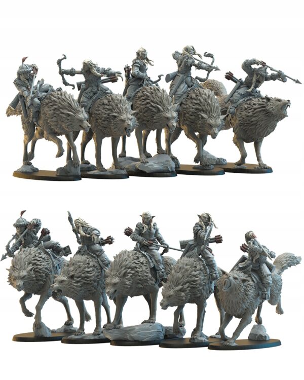 Steppe Riders On Direwolf - Lost Kingdom -Druk 3D