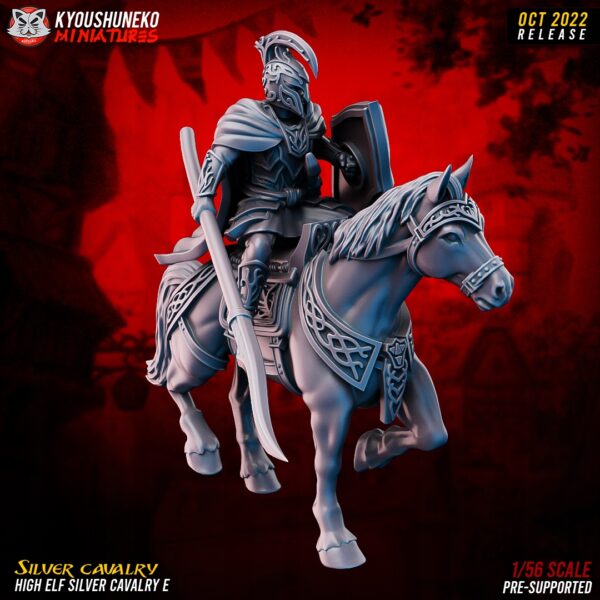 High Elf Silver Cavalry - Kyoushenko Miniatures