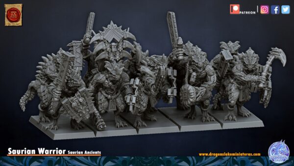 Saurian Warriors Unit x10 - DL Miniatures