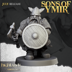 Dwarf Warrior with Axe and Shield 1