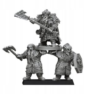 Dwarf King Shield Bearers - DL Miniatures - Druk3D