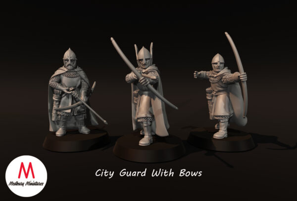 City Guard With Bows On Foot - x3