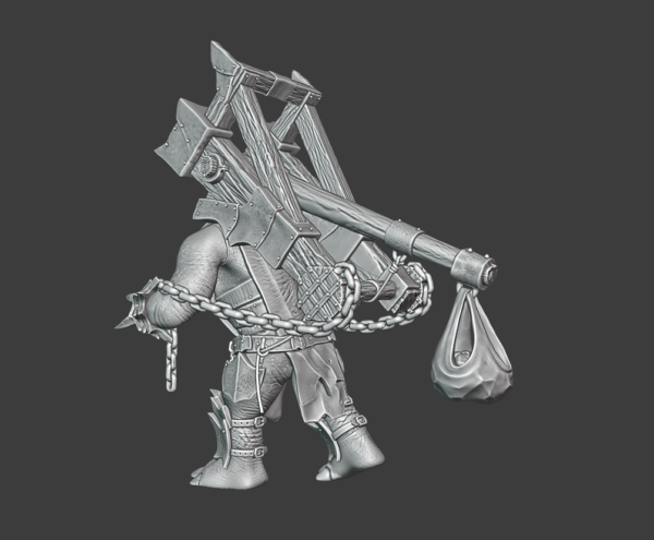 Orc Catapult Troll - Medbury Miniatures