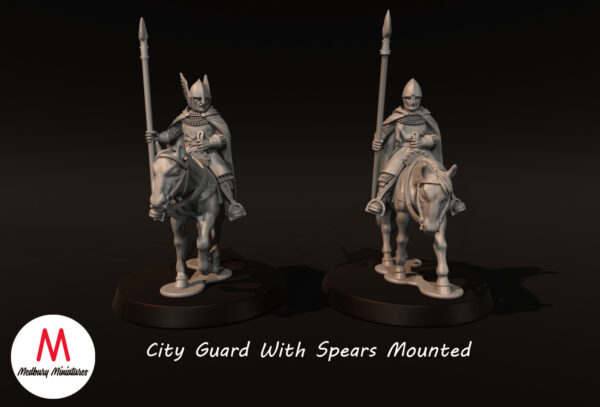 City Guard With Spears Mounted - x2
