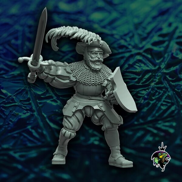 Landsknecht Spearmen and Halberdiers x20 - Druk3D