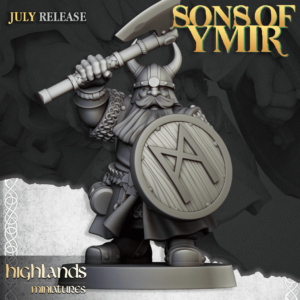 Dwarf Warrior with Axe and Shield 3