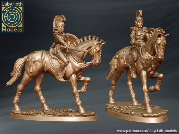 Daughters of Athena Cavalry with Sword or Spear 2 - Labyrinth Models