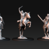 Armoured Wood Elves on Horse - 3 Pozy