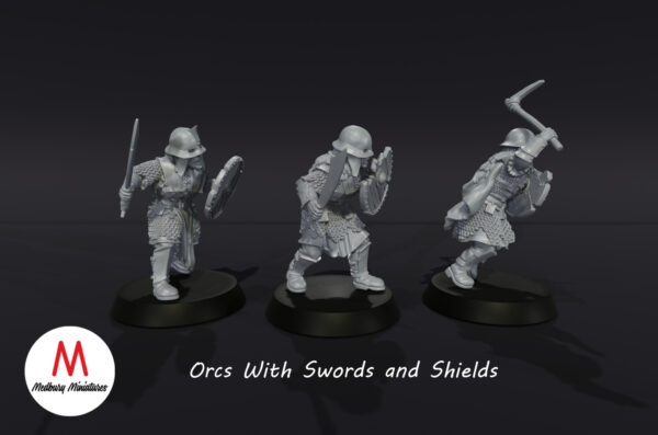 Orc Warriors with Sword and Shield - Pojedyńcze Modele