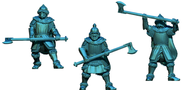 Rivertown Huscarls - x3 (axes or spears)