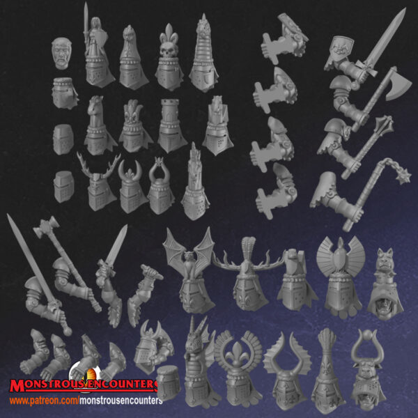 Breton Foot Knights Unit (Modularne Pozy) - Monstrous Encounters