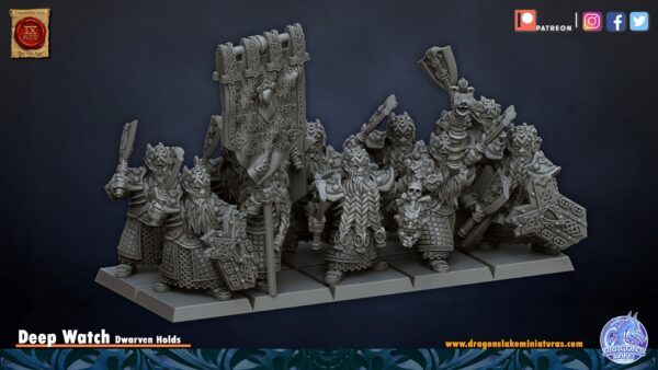 c9a008ddf2220fc938b0d73eff8cb8d2.jpg Deep Watch Axe and Shield x10 - DL Miniatures