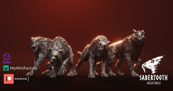 Zombie Direwolves - x4