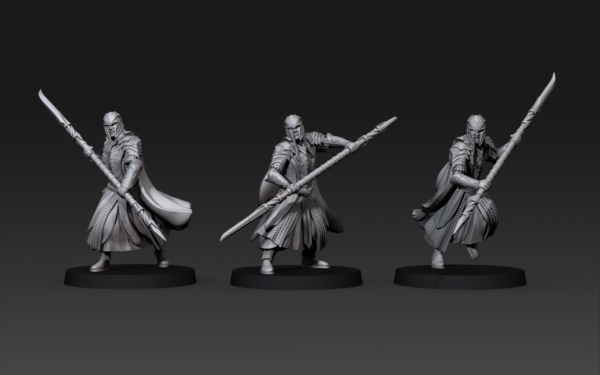 Armoured Wood Elves on Foot - Halberd - Elfy z Halabardami