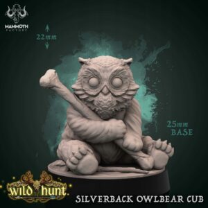Silverback Owlbear Cub - Mammoth Factory - Druk 3D