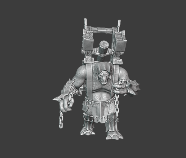 Orc Catapult Troll - Medbury Miniatures