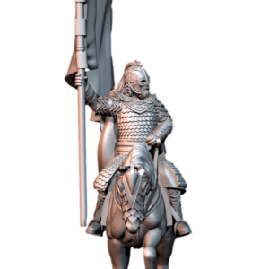 West Human Royal Guard With Banner Mounted - x1
