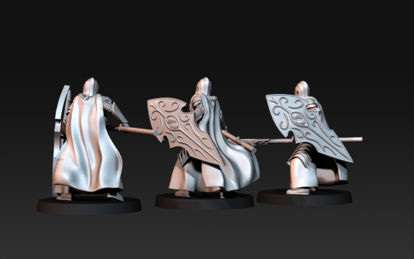 Bloody elves with spear and shield - 6 Póz